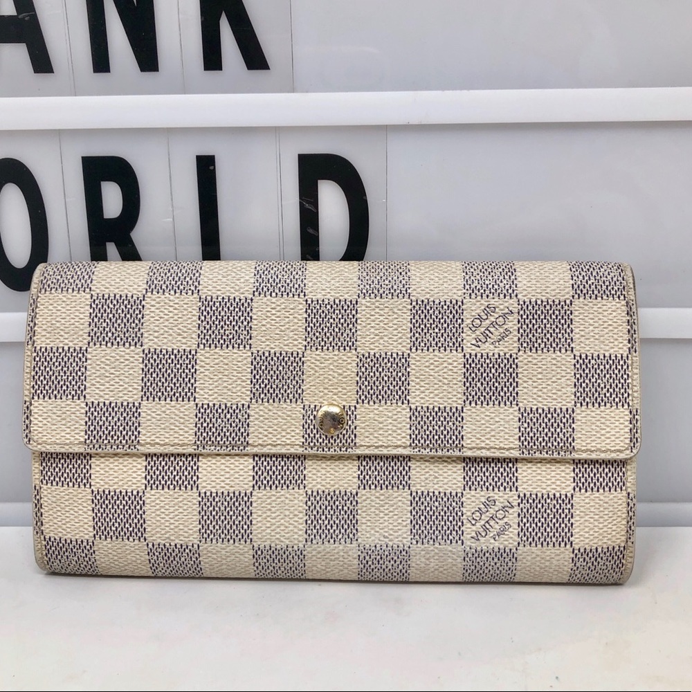 Louis Vuitton Sarah Damier Azur bifold Long wallet